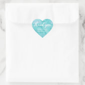 Autocollants de coeur Merci mariage aquarelle (Sac)