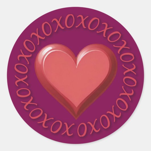 Autocollants de coeur XOXO (Devant)
