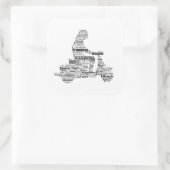 Autocollants de collage de mot de scooter (Sac)