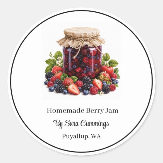 Autocollants de Confiture de Fruits Maison (Devant)