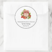 Autocollants de conserves de fraises maison (Sac)