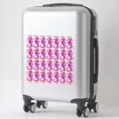 Autocollants de contour de Neon Seahorse (feuille) (Sur valise)