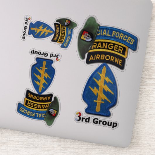 Autocollants de contour du 3e groupe des forces sp (Détail)