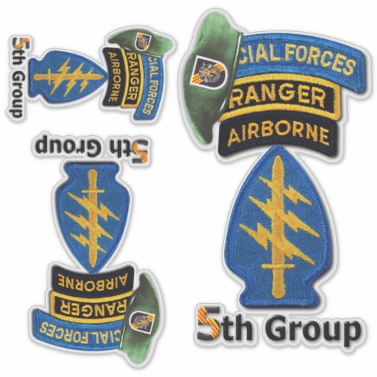 Autocollants de contour du 5e groupe des forces sp (Devant)