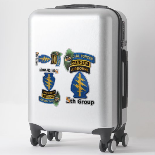 Autocollants de contour du 5e groupe des forces sp (Sur valise)