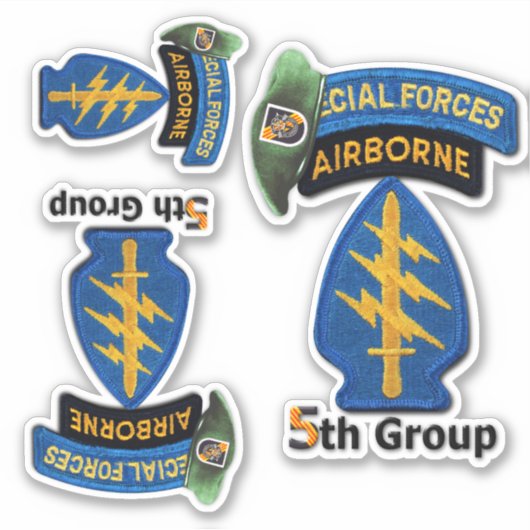 Autocollants de contour du 5e groupe des forces sp (Devant)