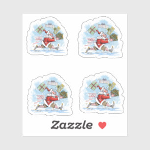 Autocollants de contour non préparés père Noël