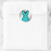 Autocollants de corset bleu sarcelle élégant (Sac)