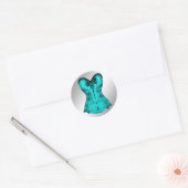 Autocollants de corset bleu sarcelle élégant (Enveloppe)