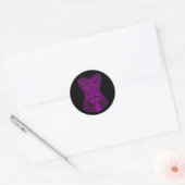 Autocollants de corset noir et violet élégants (Enveloppe)