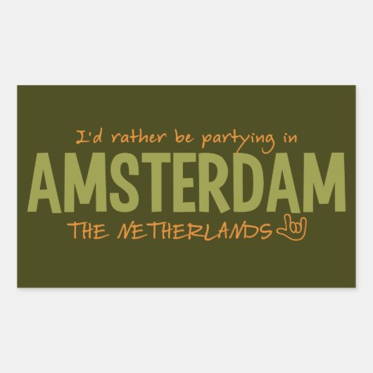 Autocollants de couleur personnalisés AMSTERDAM (Devant)