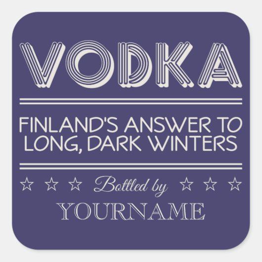 Autocollants de couleur personnalisés VODKA (Devant)