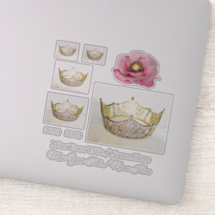 Autocollants de coutume de couronne de Mlle