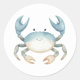 Autocollants de crabe mignons