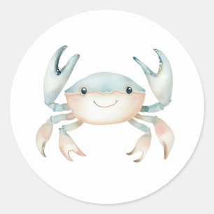 Autocollants de crabe mignons