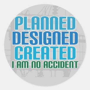 Autocollants de création : Planifié Conçu Créé