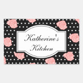 Autocollants de cuisine Rose Élégant (Devant)