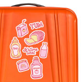 Autocollants de cuisine Rose Pâle et Jaune