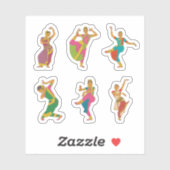 Autocollants de danse indiens (Feuille)