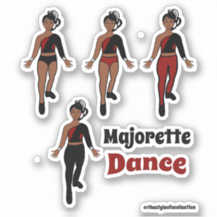 Autocollants de danseuse Quick Change Noir Rouge