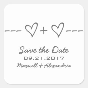 Autocollants de date de sauvegarde Équation de cœu