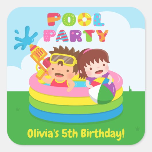 Autocollants de décoration de fête d'anniversaire (Devant)