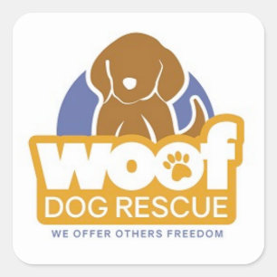 Autocollants de délivrance de chien de WOOF pour