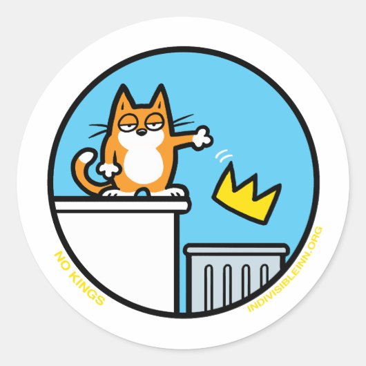 Autocollants de dessin animé de chat drôle sans ro (Devant)