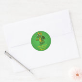 Autocollants de dessin animé de dragon vert (Enveloppe)