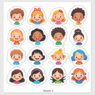Autocollants de dessins animés colorés pour enfant