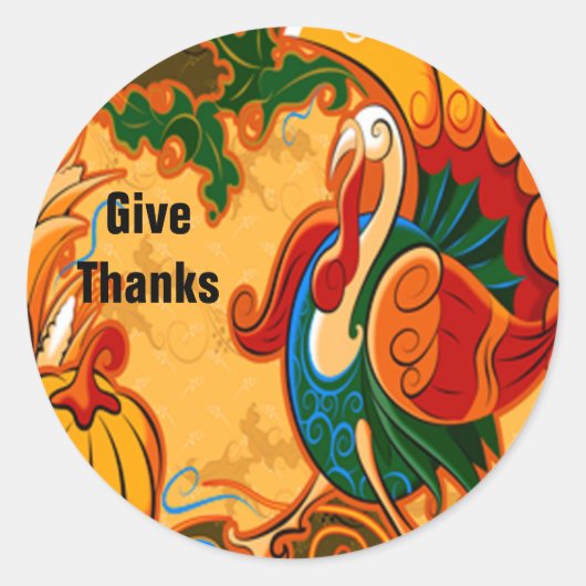 Autocollants de dinde de Thanksgiving (Devant)