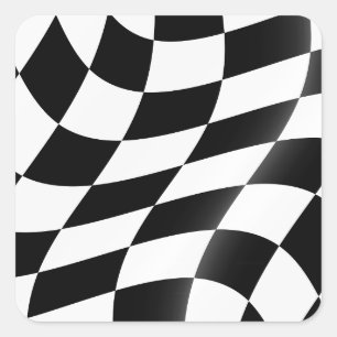 Autocollants de drapeau à carreaux noir et blanc