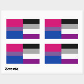 Autocollants de drapeau bisexuel/asexuel (Feuille)