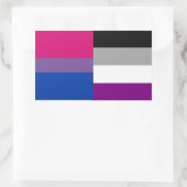 Autocollants de drapeau bisexuel/asexuel (Sac)