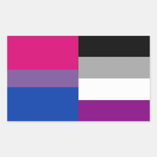 Autocollants de drapeau bisexuel/asexuel (Devant)