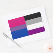 Autocollants de drapeau bisexuel/asexuel (Enveloppe)