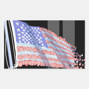 Autocollants de drapeau fragmentés