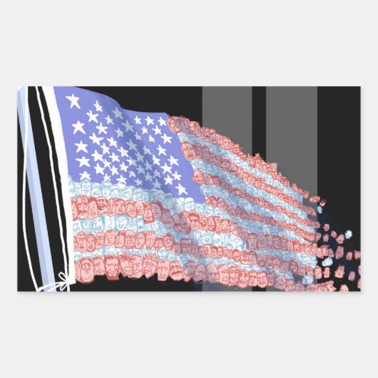 Autocollants de drapeau fragmentés (Devant)