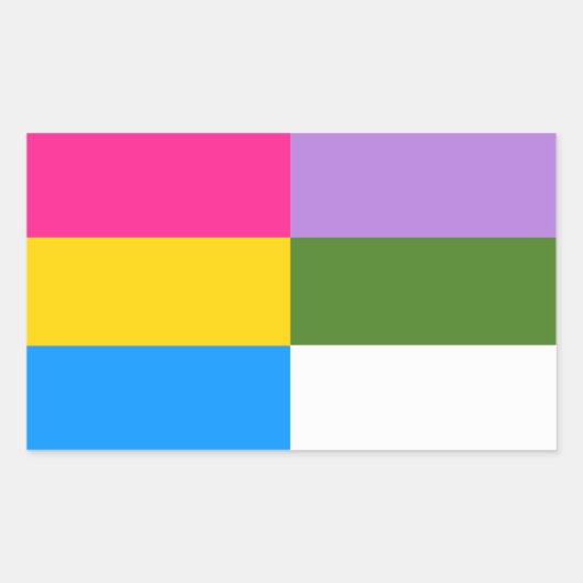 Autocollants de drapeau Pansexual/Genderqueer (Devant)