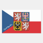Autocollants de drapeau tchèque et de mode de Répu (Devant)