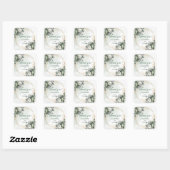 Autocollants de Faveur Botanique Boho Verdure et O (Feuille)