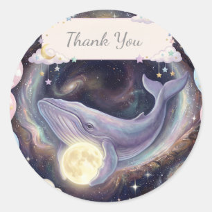 Autocollants de Faveur de Baby Shower Lune Céleste