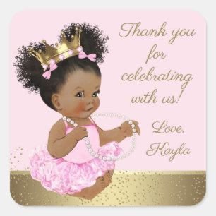 Autocollants de Faveur de Baby Shower Princesse