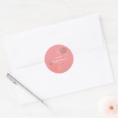 Autocollants de faveur de douche de mariage corail (Enveloppe)