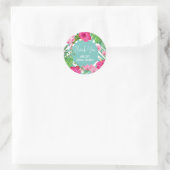 Autocollants de faveur de douche nuptiale florale  (Sac)