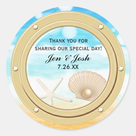 Autocollants de faveur de hublot de navire de mer (Devant)