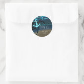 Autocollants de faveur de mariage d'ancre de plage (Sac)