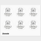 Autocollants de Faveur de Mariage de Chien des Gra (Feuille)