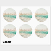 Autocollants de Faveur de Mariage de Plage (Feuille)