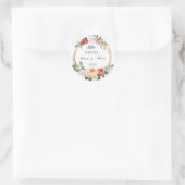 Autocollants de faveur de mariage floraux (Sac)